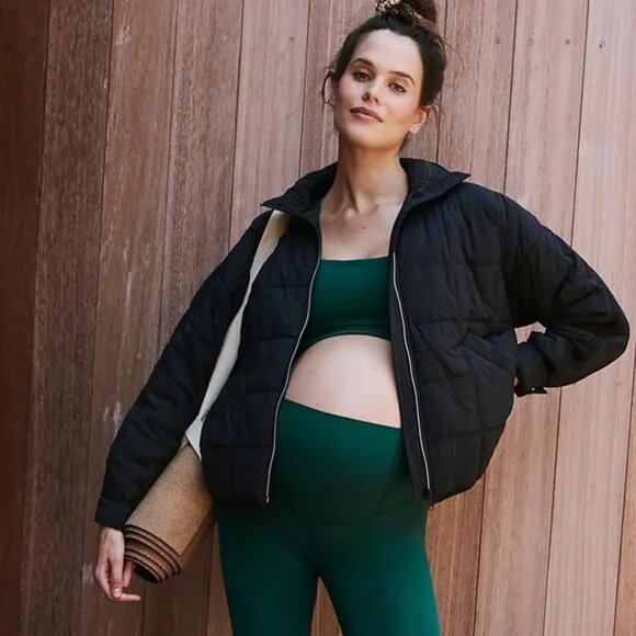 NWT $218 FP Movement x Hatch Pippa Packable Puffer Jacket Black SMALL MATERNITY - Picture 1 of 9